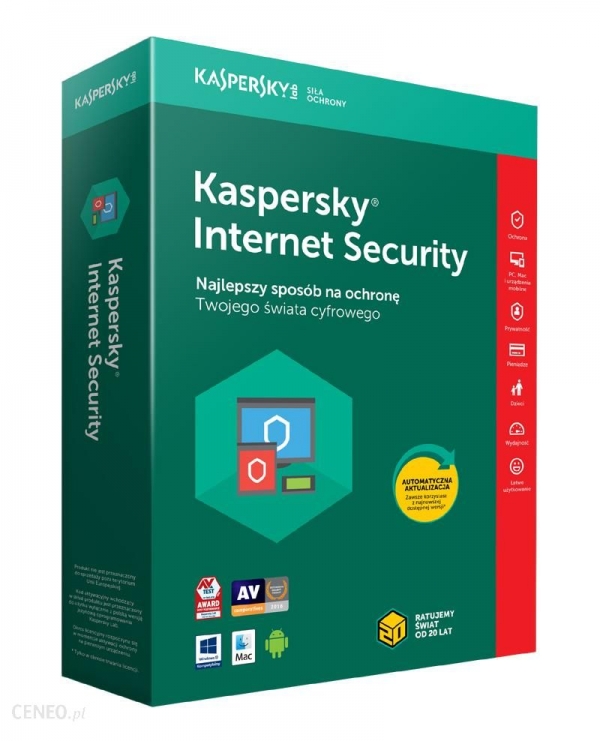 Program Antywirusowy Kaspersky Internet Security 2 stanowiska / 12msc