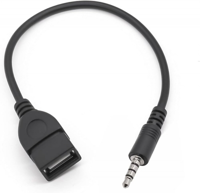 Kabel Adapter USB A-Minijack 3,5mm gniazdo / wtyk 0,2 M